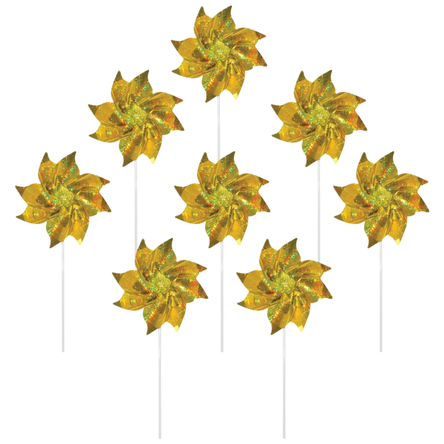 Gold Mylar Pinwheels