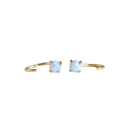 Amazonite Huggies