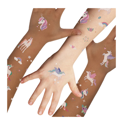 Unicorns | Kids Metallic Temporary Tattoo Sticker