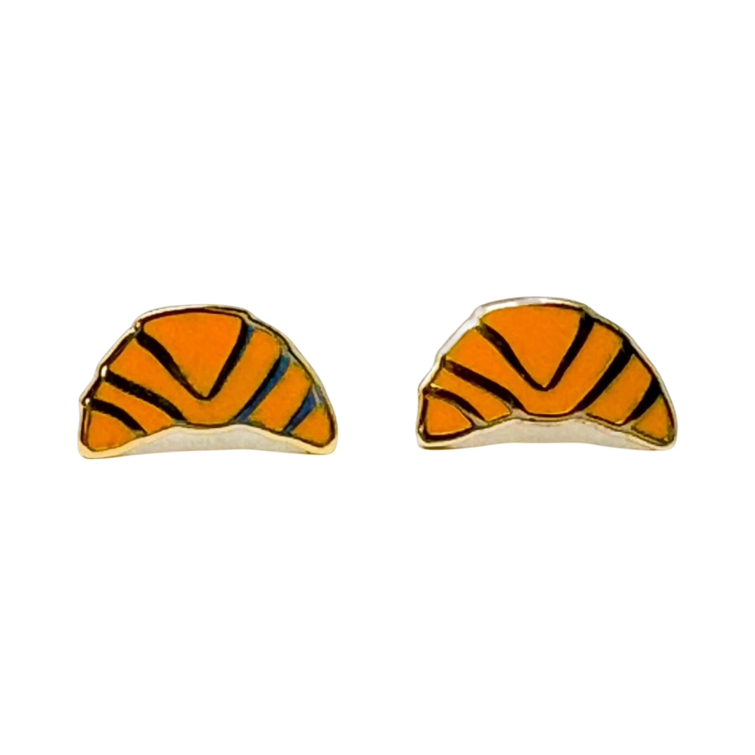 Croissant Enamel Earrings
