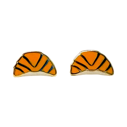 Croissant Enamel Earrings