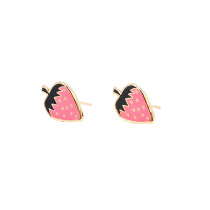 Strawberry Enamel Earrings