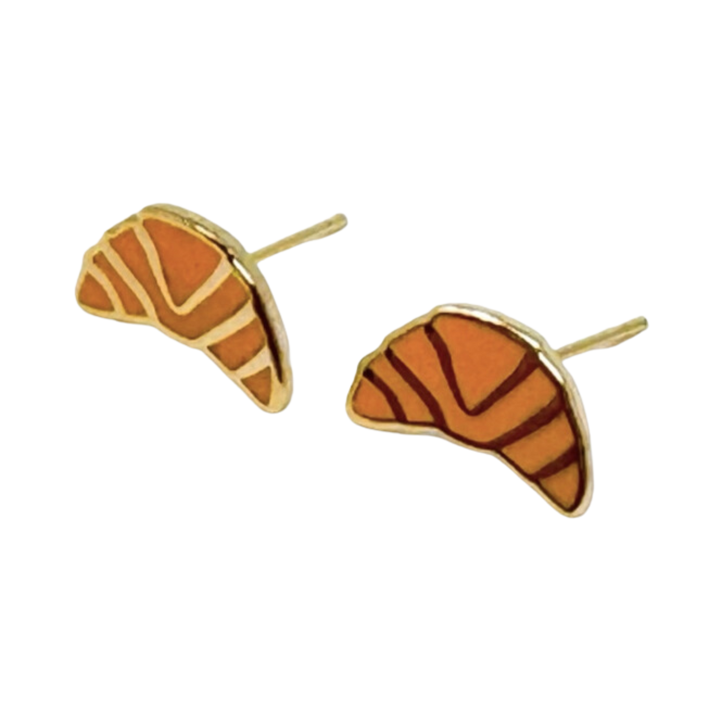 Croissant Enamel Earrings