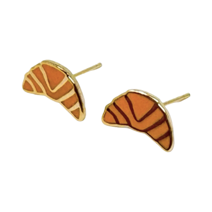 Croissant Enamel Earrings