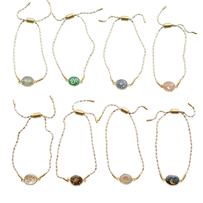 Gemstone Pull Tie Bracelets