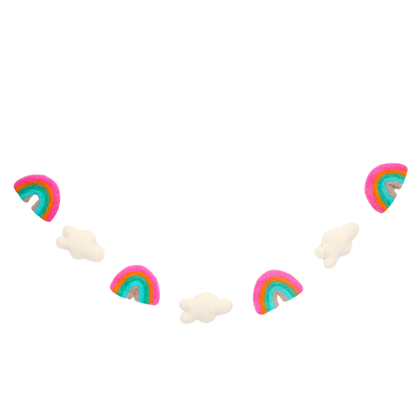 Rainbow and Cloud Felt Garland