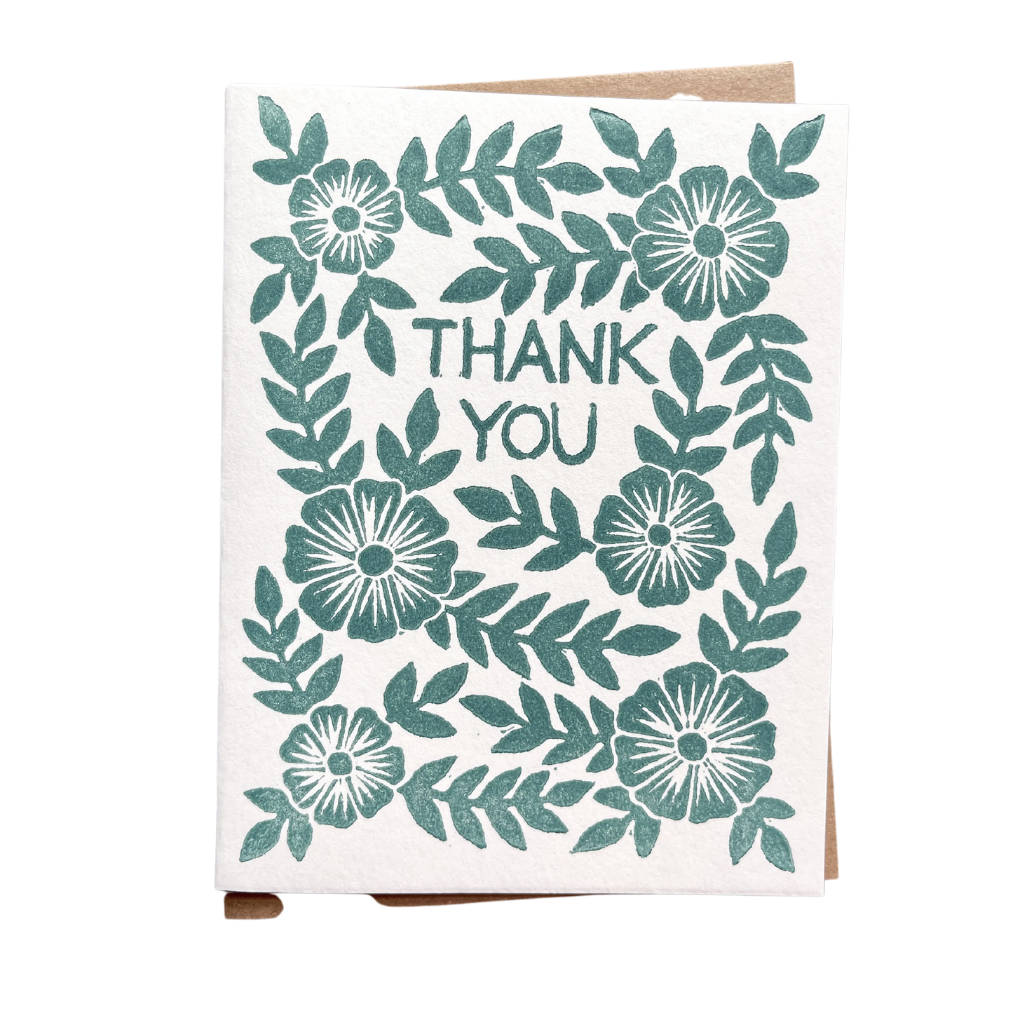 Thank You Block Printed Greeting Cards GR09