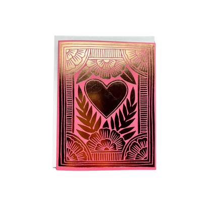 Heart Foil Stamped Card