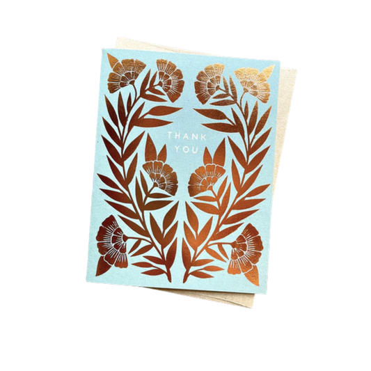 "Thank You" Foil Stamped Card FL46