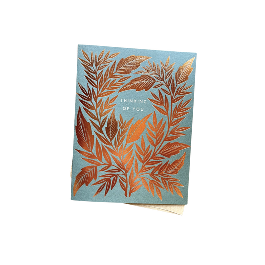 "Thinking Of You" Foil Stamped Greeting Card