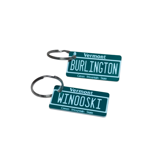 Vermont License Plate Keychain