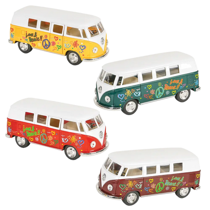 Volkswagen Flower Power Bus Toy Car