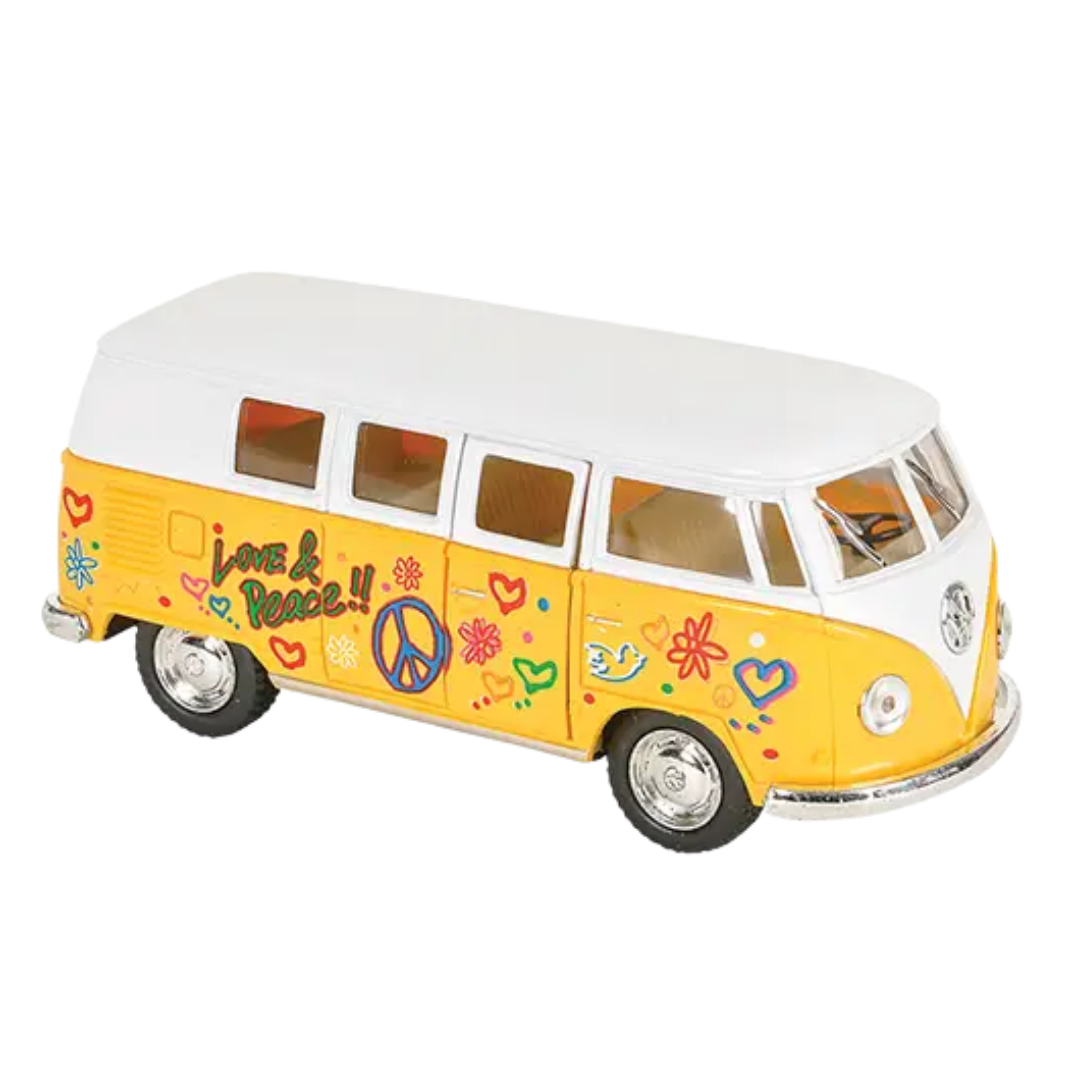 Volkswagen Flower Power Bus Toy Car