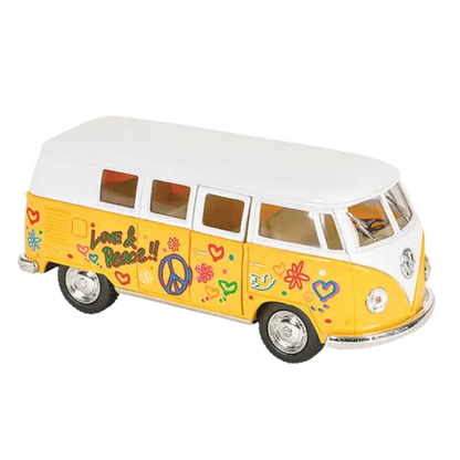 Volkswagen Flower Power Bus Toy Car