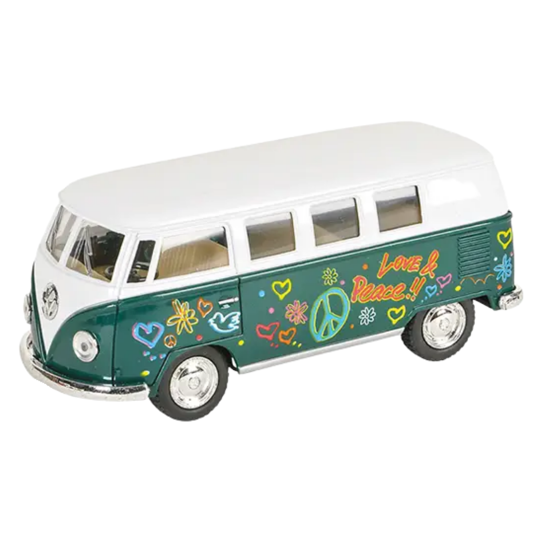 Volkswagen Flower Power Bus Toy Car