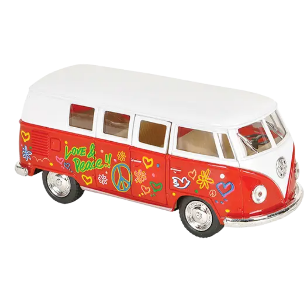 Volkswagen Flower Power Bus Toy Car