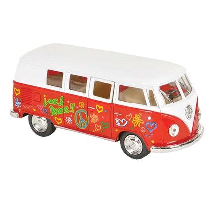 Volkswagen Flower Power Bus Toy Car