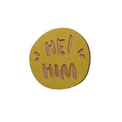 He/Him Pronoun Pin