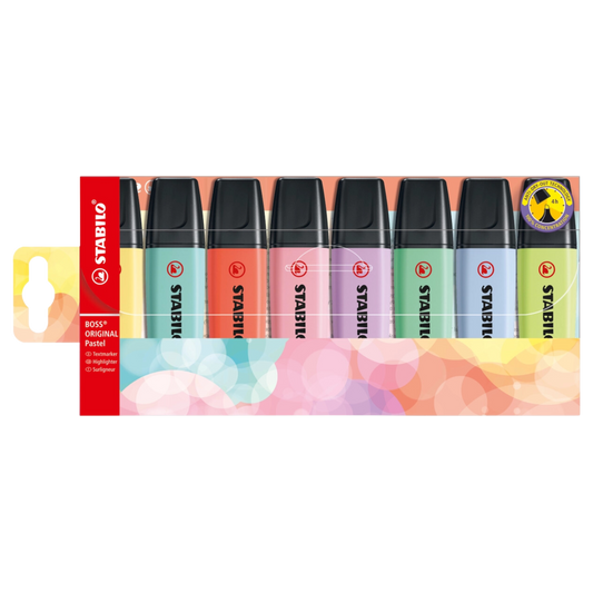 Stabilo Boss Original Pastel Highlighters 8-Colors Set