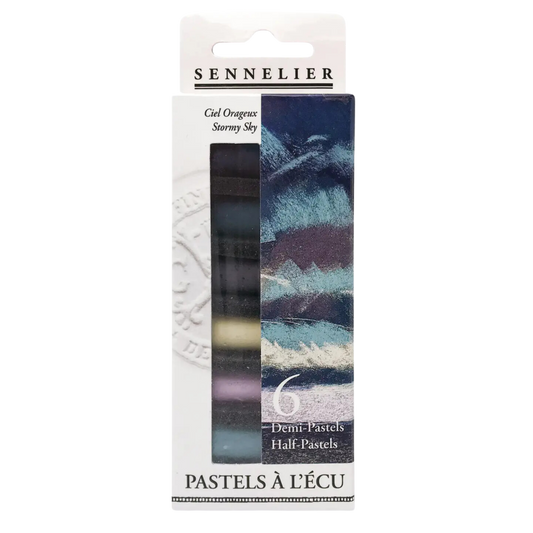Sennelier Extra-Soft Half Pastel 6 Set, Stormy Sky
