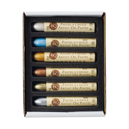 Sennelier Oil Pastel 6-Stick Set, Iridescent Set