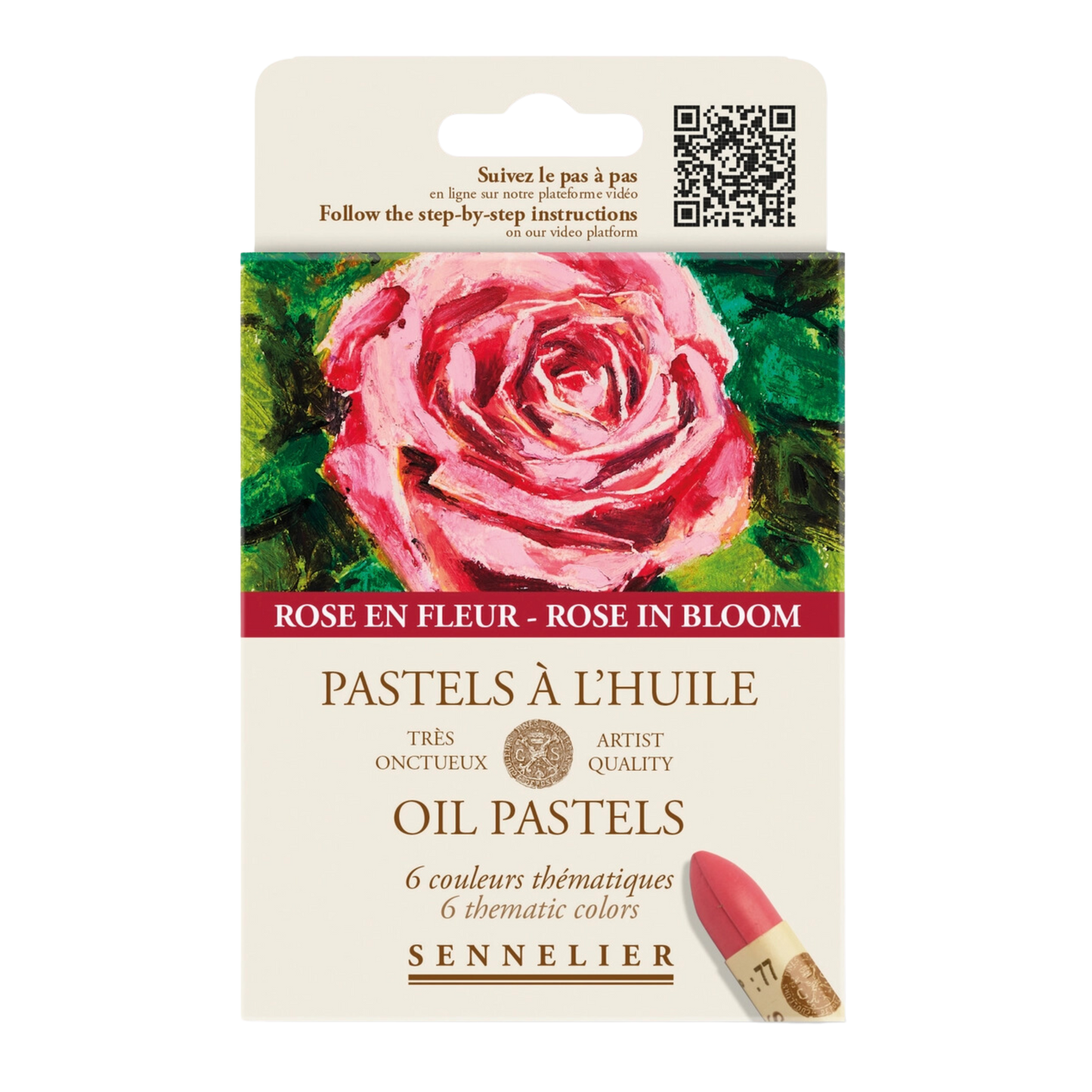 Sennelier Oil Pastel 6-Stick Set, Rose in Bloom Set