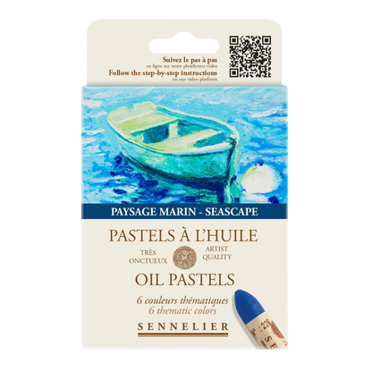 Sennelier Oil Pastel 6-Stick Set, Seascape Set