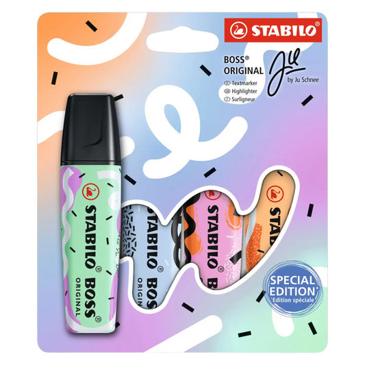 Stabilo Boss Original Highlighters 4-Colors Ju Schnee Wallet