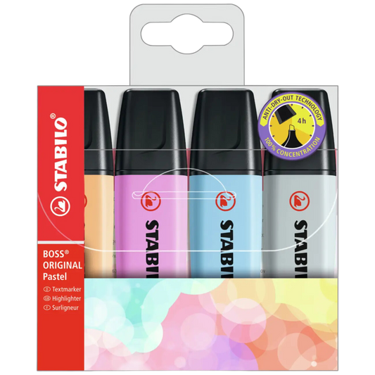 Stabilo Boss Original Pastel Highlighters 4-Colors Set 2
