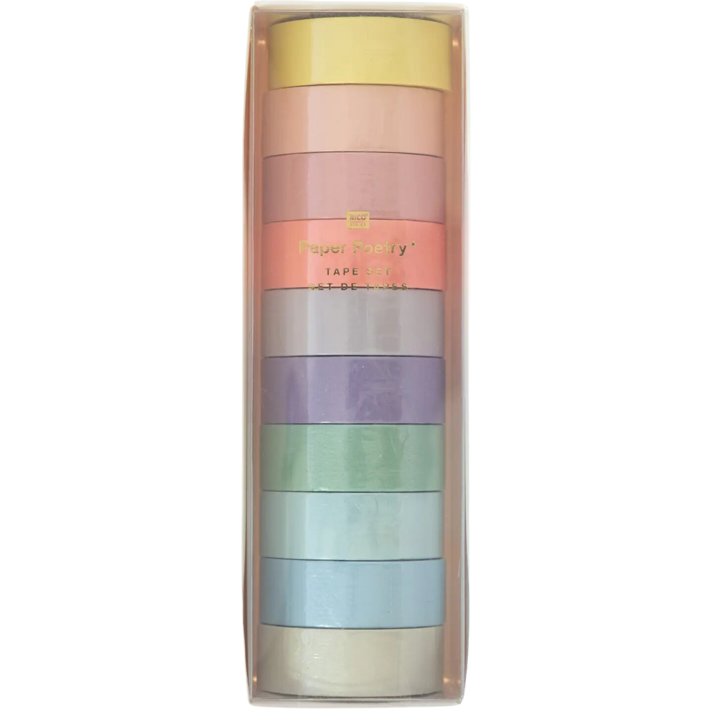 Rico Design Washi Tape Set, Pastel Tape Set 10 pk