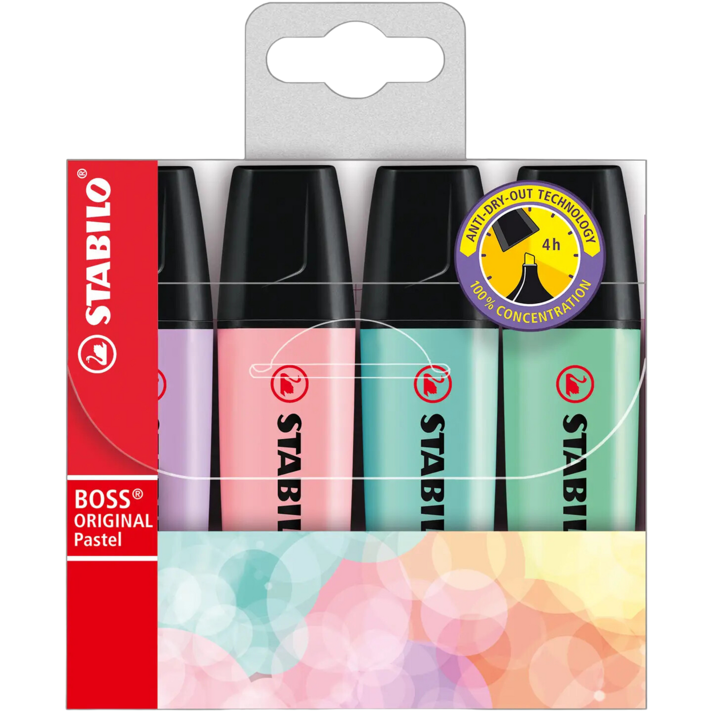 Stabilo Boss Original Pastel Highlighters 4-Colors Set