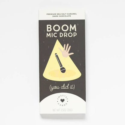 Mic Drop Congratulations Chocolate Card