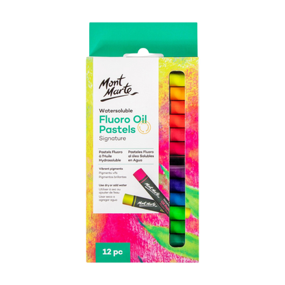 Watersoluble Fluoro Oil Pastels Signature 12pc