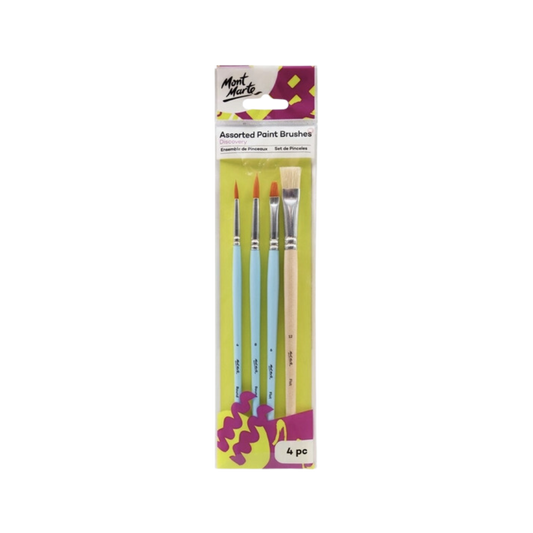 Assorted Paint Brushes Discovery 4pc