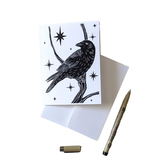 "Celestial Crow" Notecard