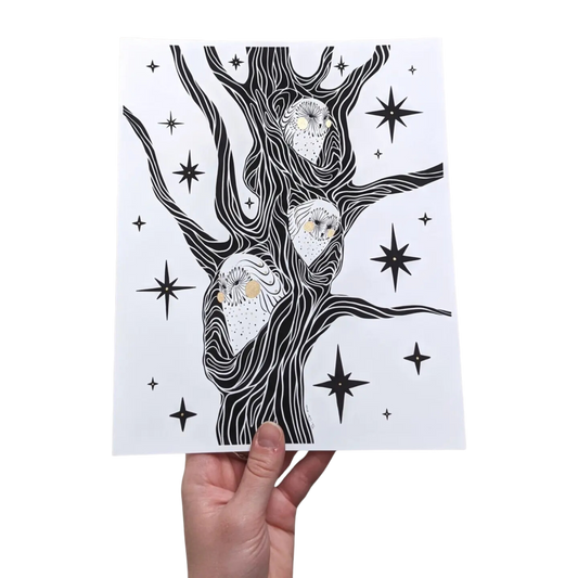 "Celestial Owl" Illustration Print