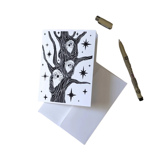 "Celestial Owl" Notecard
