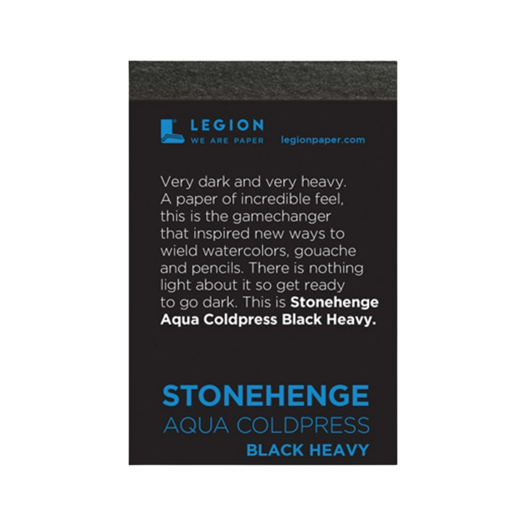 Stonehenge Aqua Black Heavy Mini Pad - Watercolor Paper (2.5"x3.75")