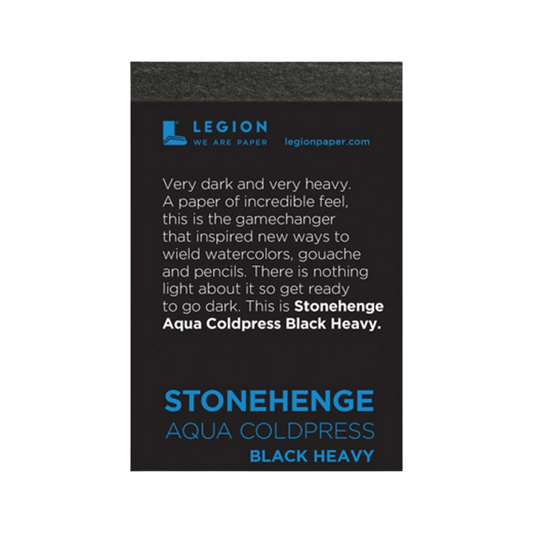 Stonehenge Aqua Black Heavy Mini Pad - Watercolor Paper (2.5"x3.75")