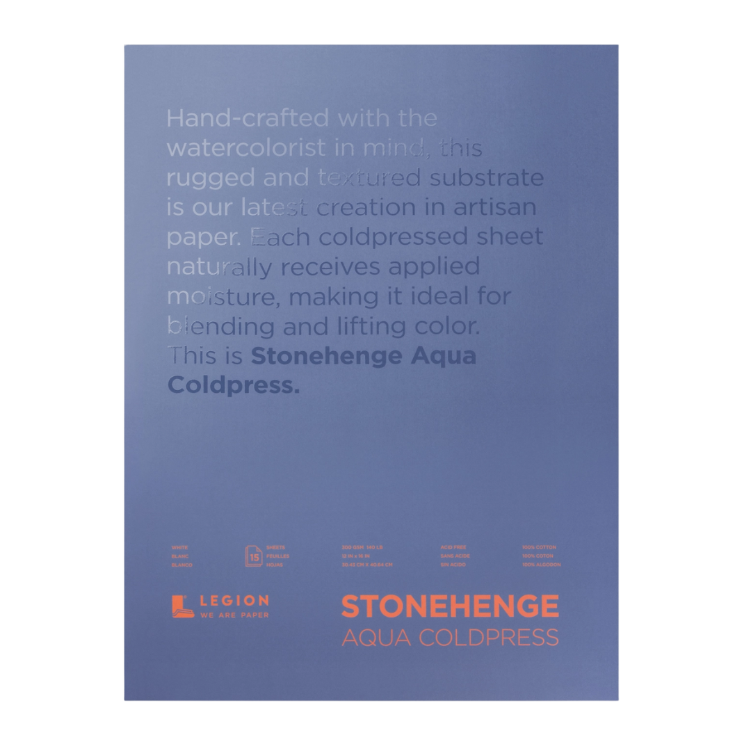 Stonehenge Aqua Watercolor Block, Coldpress Watercolor Paper (9"x12")