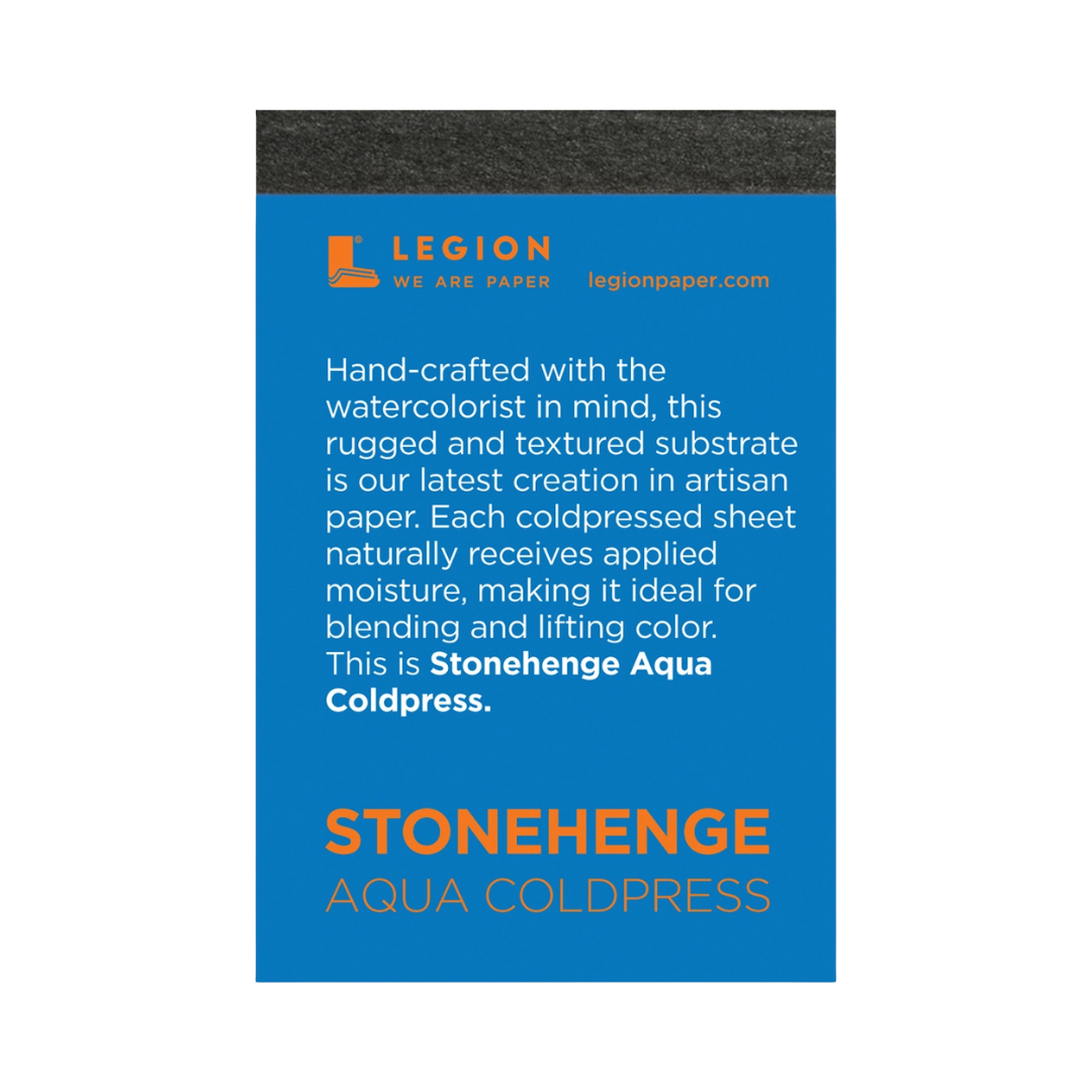Stonehenge Aqua White Cp Mini Pad - Watercolor & Mixed Media (2.5"x3.75")