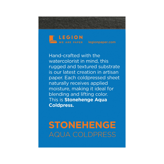 Stonehenge Aqua White Cp Mini Pad - Watercolor & Mixed Media (2.5"x3.75")