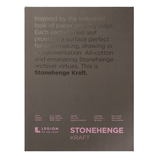 Stonehenge Kraft Artist Pad - Drawing & Mixed Media Paper (9"x12")