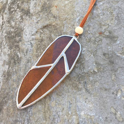 Small Stained Glass Feather