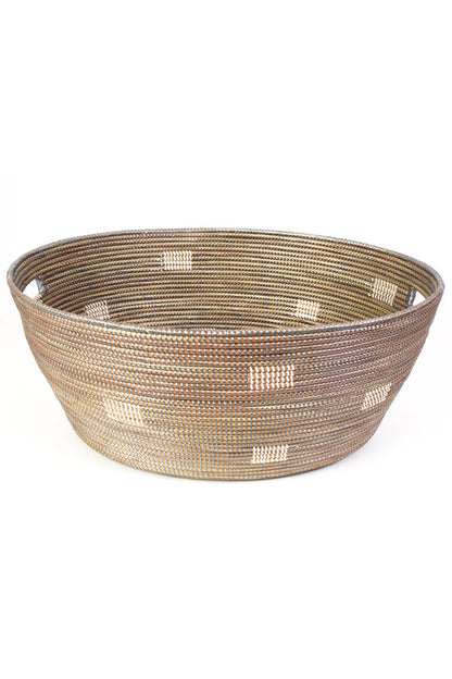 Senegalese Grey Oversize Oval Laundry Basket with Handles