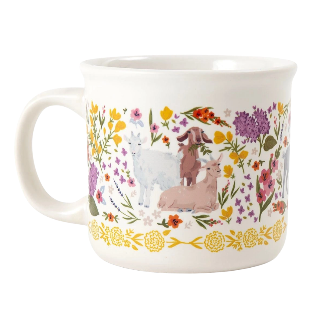 Goat Folk Floral Mug