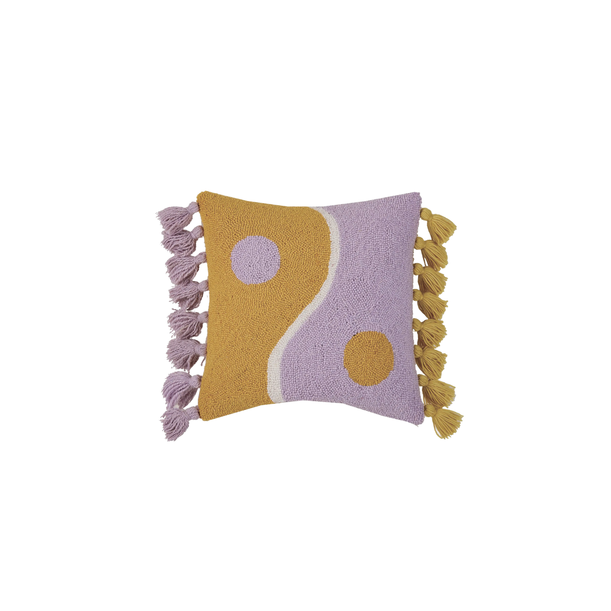 Yin Yang with Tassels Hook Pillow