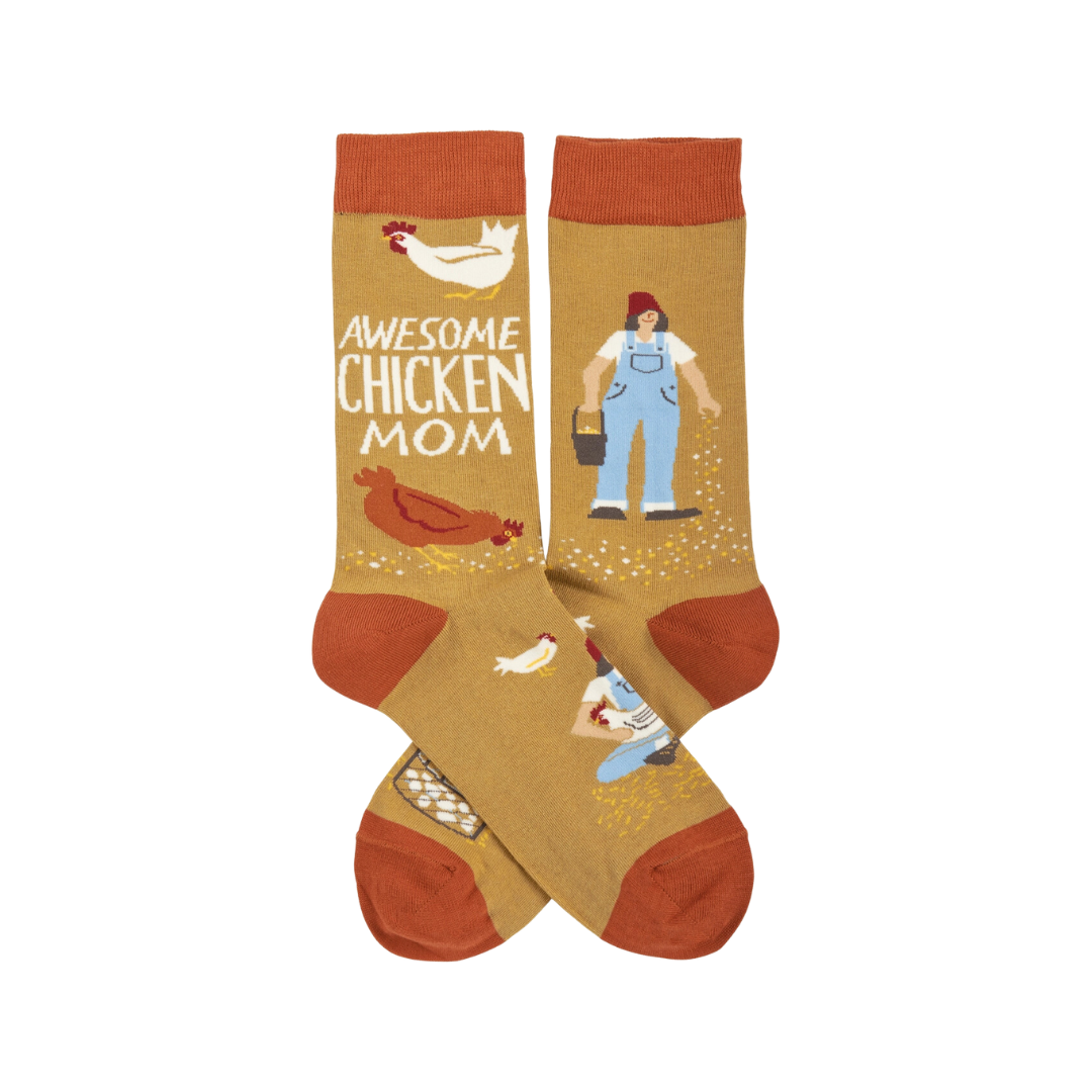 Awesome Chicken Mom Socks