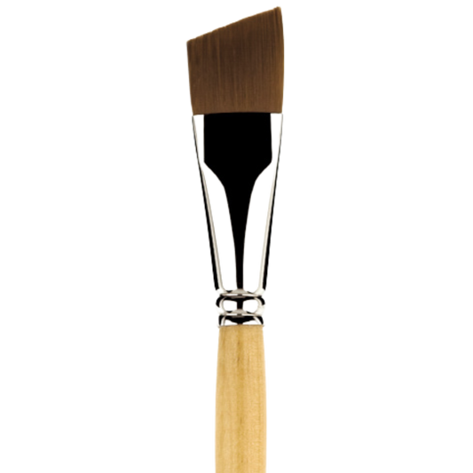 Snap Gold Taklon Short Handle Angle Shader 1/2 Inch