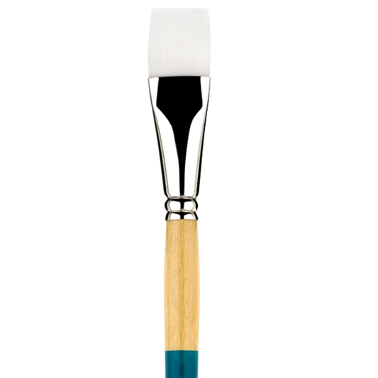 Snap White Taklon Short Handle Stroke 1 inch